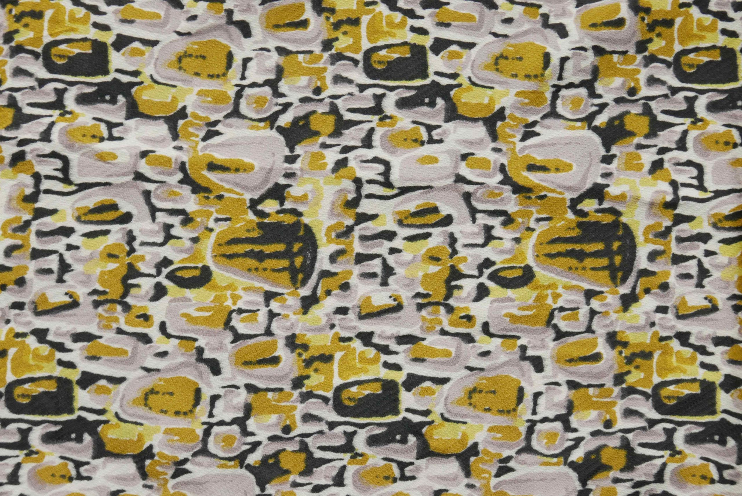 Muster in gelb und schwarz Pebbles Kleid Stoffmuster
