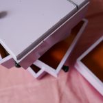 Stiftebox und Kleinkram-Aufbewahrung für den Schreibtisch violett Terracotta