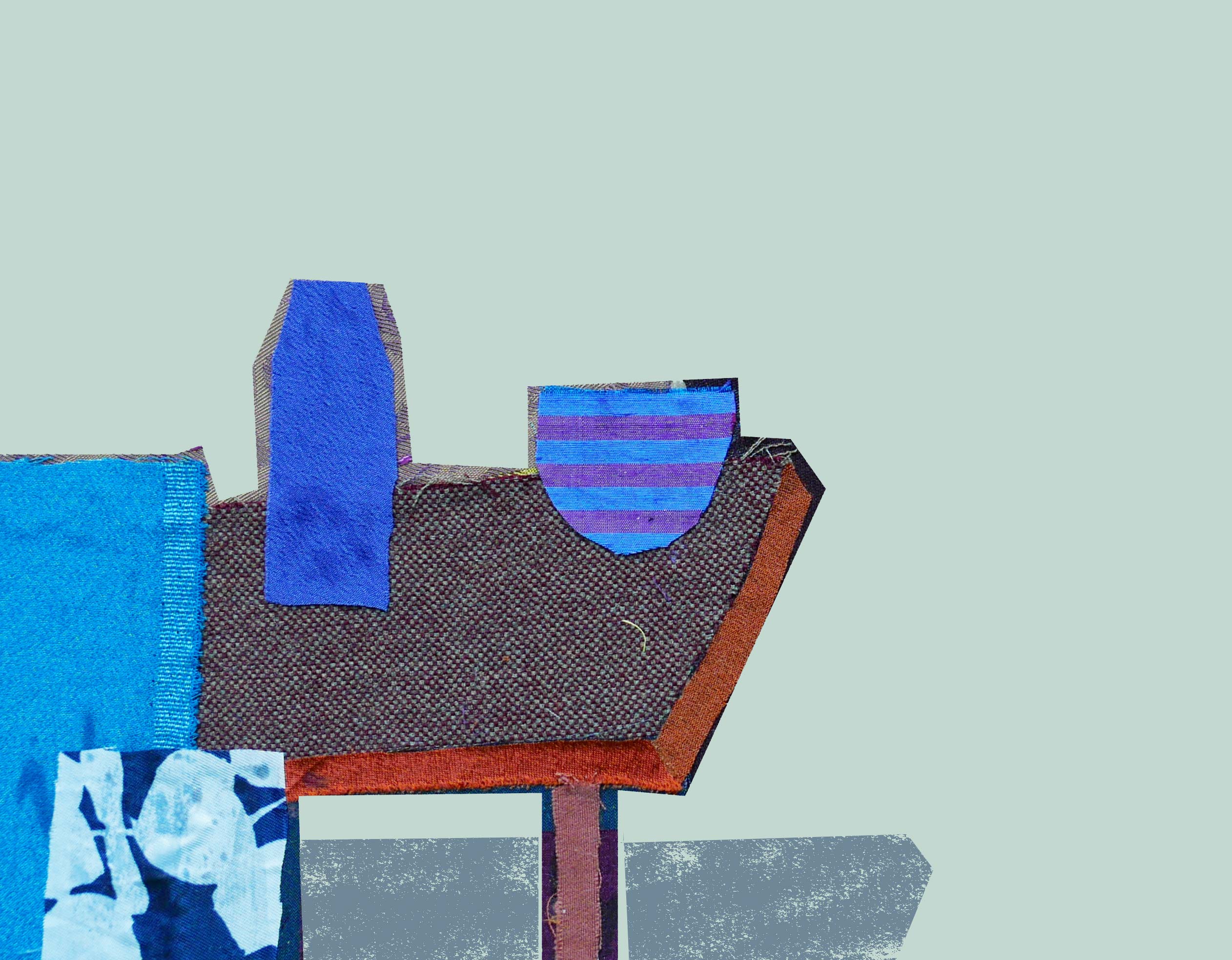 Minimalismus Illustration Tisch und Vasen
